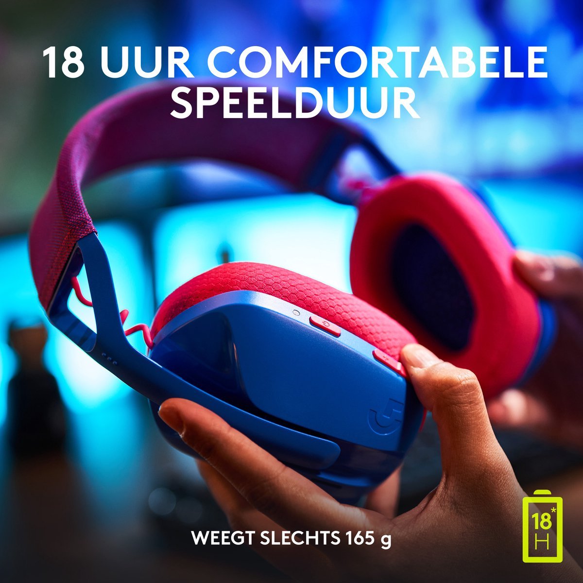 Logitech G435 LIGHTSPEED Draadloze Gaming Headset - Bluetooth, Lichtgewicht, Comfortabel, Blauw - MR commerce