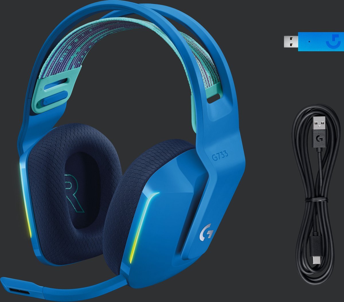 Logitech G733 LIGHTSPEED Draadloze Gaming Headset Blauw voor PS5, PS4 & PC met DTS Surround - MR commerce