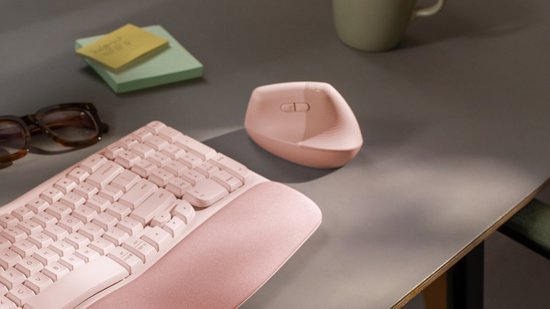 Logitech Lift Verticale Ergonomische Muis Rechtshandig Roze - MR commerce