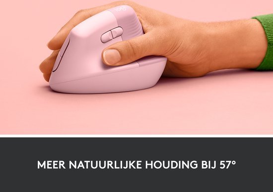 Logitech Lift Verticale Ergonomische Muis Rechtshandig Roze - MR commerce