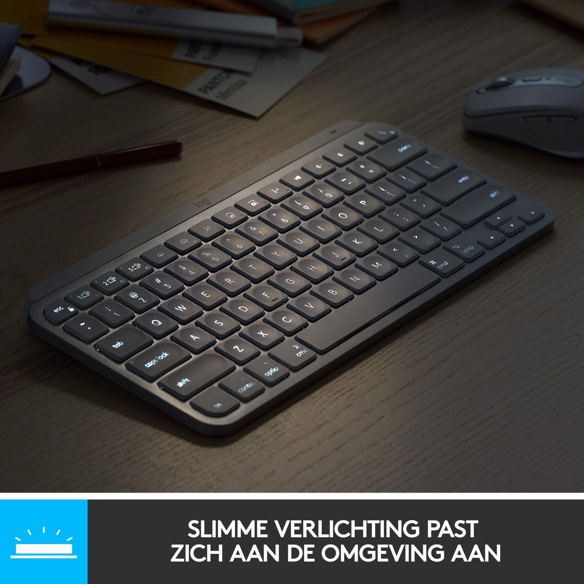 Logitech MX Keys Mini Draadloos Verlicht Toetsenbord Grafiet Duits QWERTZ - MR commerce