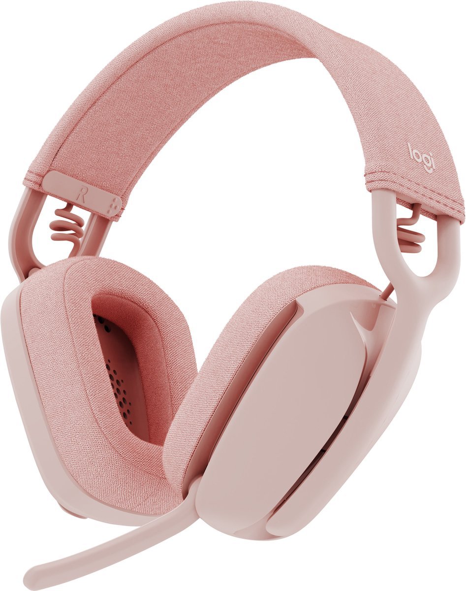 Logitech Zone Vibe 100 Draadloze Bluetooth Over - Ear Headset met Ruisonderdrukking Roze - MR commerce