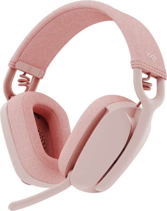 Logitech Zone Vibe 100 Draadloze Bluetooth Over - Ear Headset met Ruisonderdrukking Roze - MR commerce