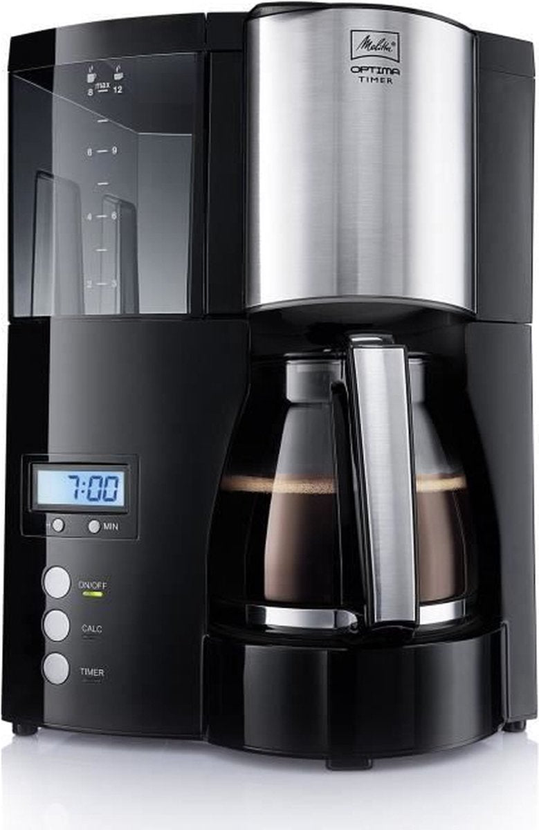 Melitta Optima Timer Filter-koffiezetapparaat met Programmeerbare Timer en Ontkalkingsprogramma - MR commerce