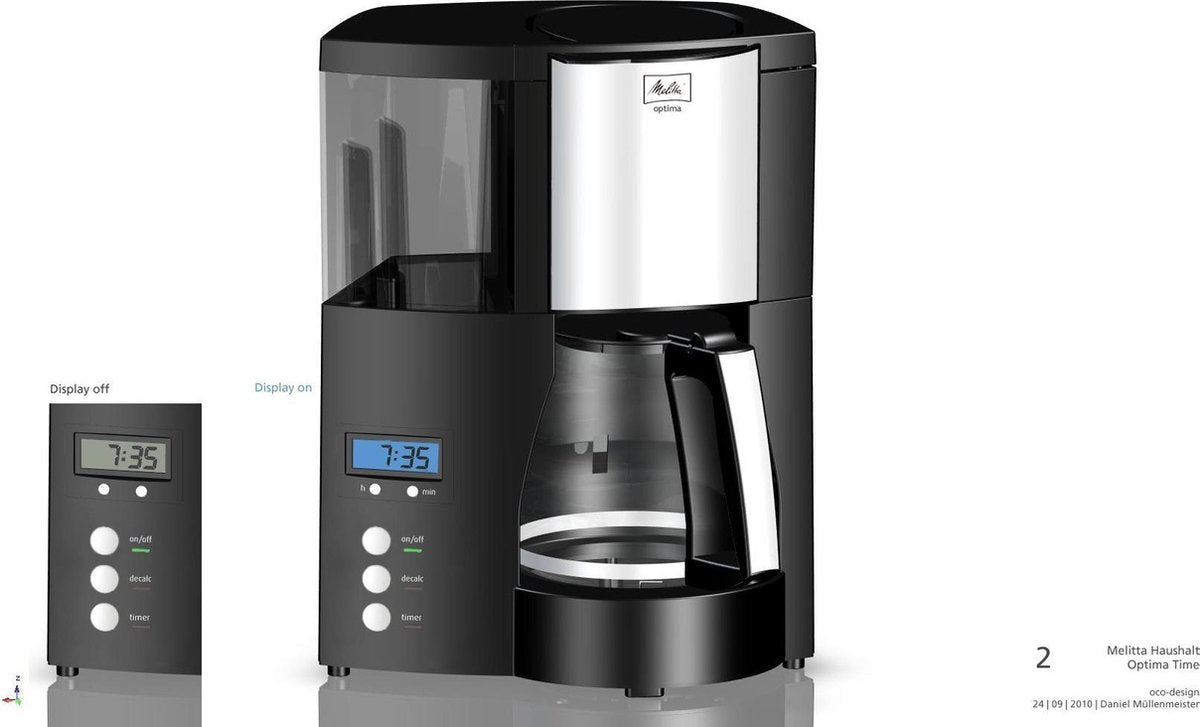 Melitta Optima Timer Filter-koffiezetapparaat met Programmeerbare Timer en Ontkalkingsprogramma - MR commerce