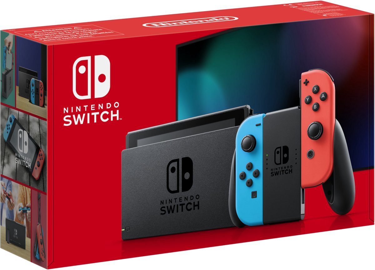 Nintendo Switch Console: Draagbaar Gaming Systeem, Neon Blauw/Rood Joy - Cons - MR commerce