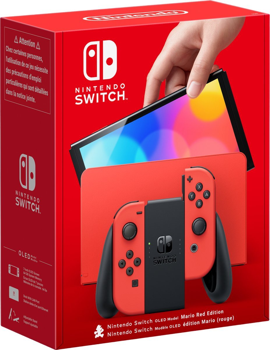 Nintendo Switch Console: Draagbaar Gaming Systeem, Neon Blauw/Rood Joy - Cons - MR commerce