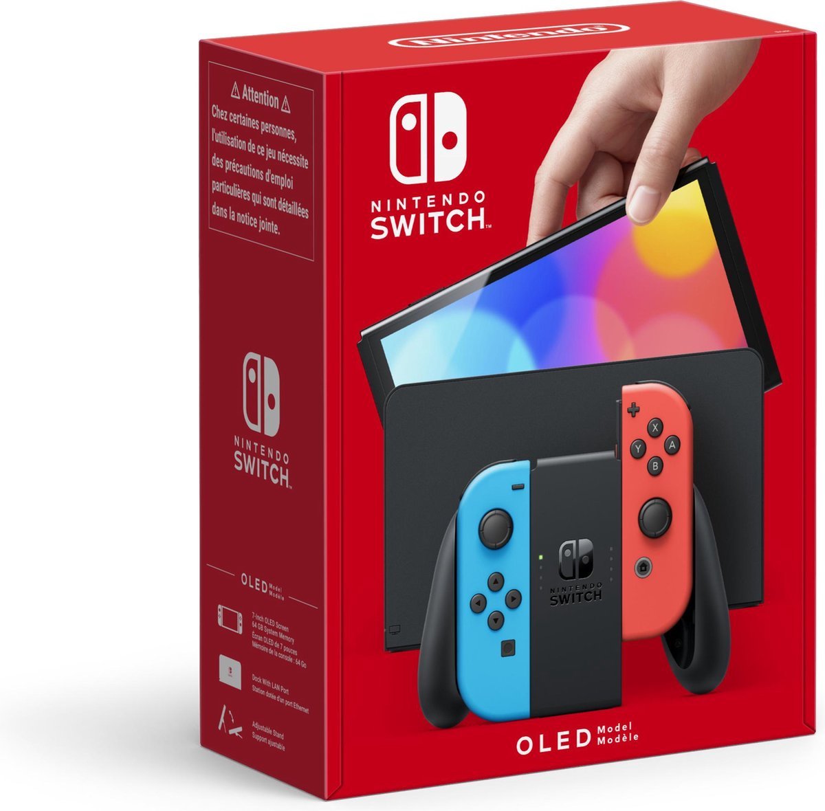 Nintendo Switch Console: Draagbaar Gaming Systeem, Neon Blauw/Rood Joy - Cons - MR commerce