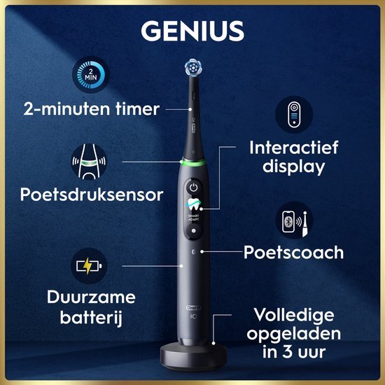Oral-B iO 9 Elektrische Tandenborstel Zwart Bluetooth Magnetisch Etui - MR commerce