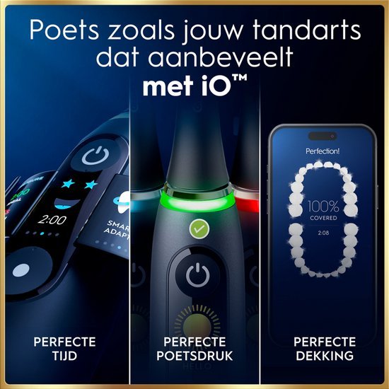 Oral-B iO 9 Elektrische Tandenborstel Zwart Bluetooth Magnetisch Etui - MR commerce