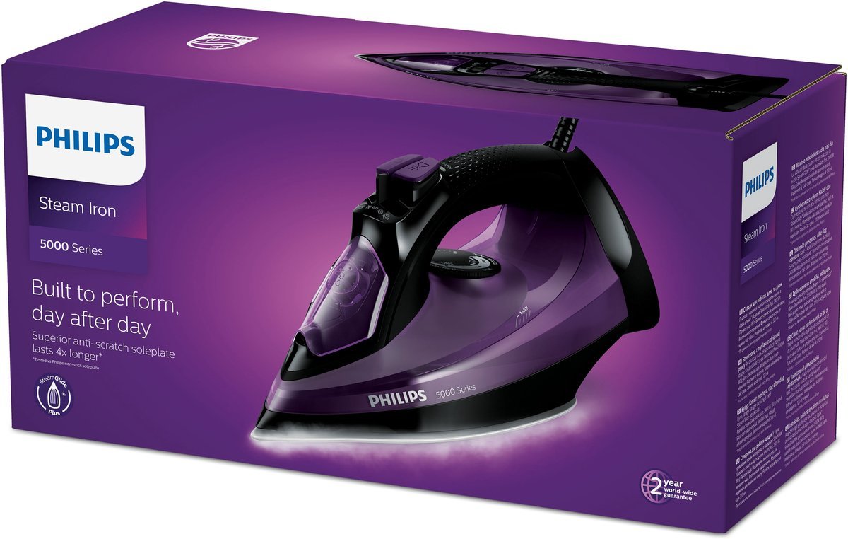 Philips 5000 Serie Stoomstrijkijzer 2400W SteamGlide Plus Zoolplaat DST5030/80 - MR commerce
