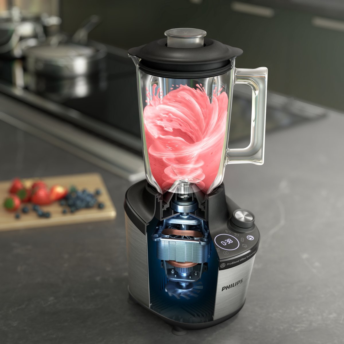 Philips 7000 Series High - Speed Blender HR3760/10 1500W Glazen Kan - MR commerce