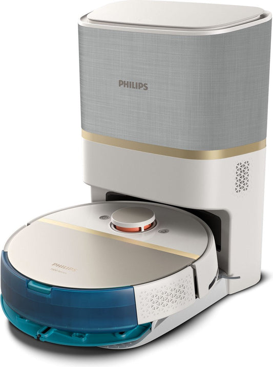 Philips HomeRun Aqua 7000 Robotstofzuiger Met Dweilfunctie, Wit/Goud, XU7100/02 - MR commerce