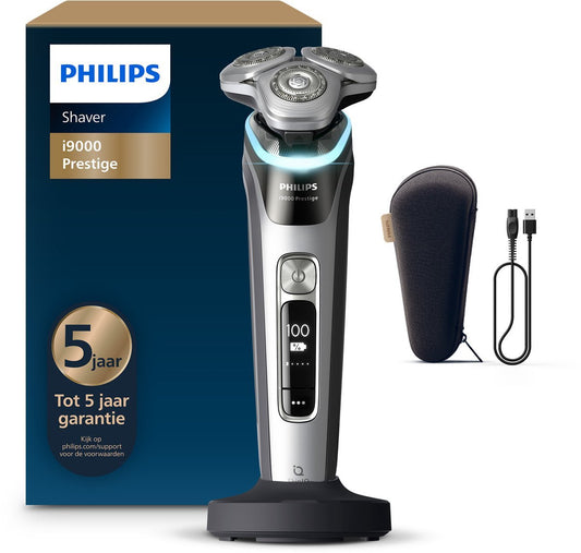 Philips i9000 Prestige Elektrisch Scheerapparaat Mannen: Ultraglad Zilver, Nat & Droog - MR commerce