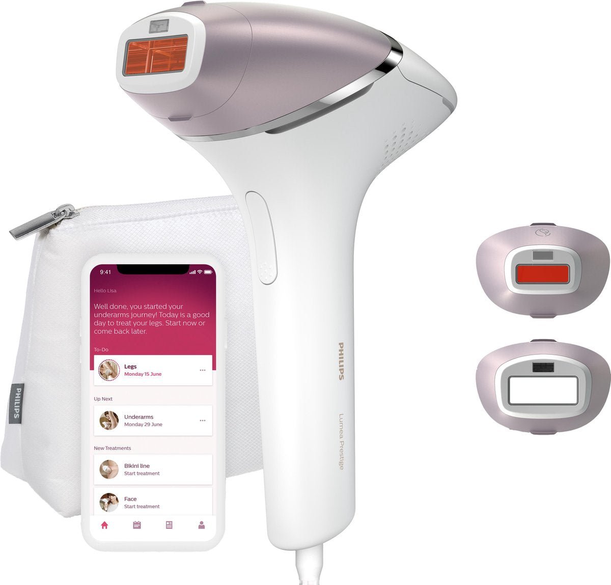 Philips Lumea Prestige 8000 IPL Ontharing BRI949/00: Effectieve Haarvermindering met 4 Opzetstukken - MR commerce