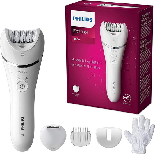Philips Series 8000 Nat & Droog Epilator BRE715/00 Vrouwen - Zachte, Grondige Ontharing - MR commerce