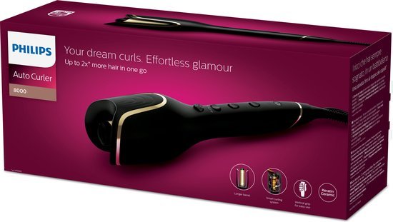 Philips Series 8000 StyleCare Prestige Automatic Curling Iron BHB876/00 Black - MR commerce