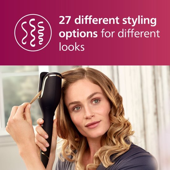Philips Series 8000 StyleCare Prestige Automatic Curling Iron BHB876/00 Black - MR commerce