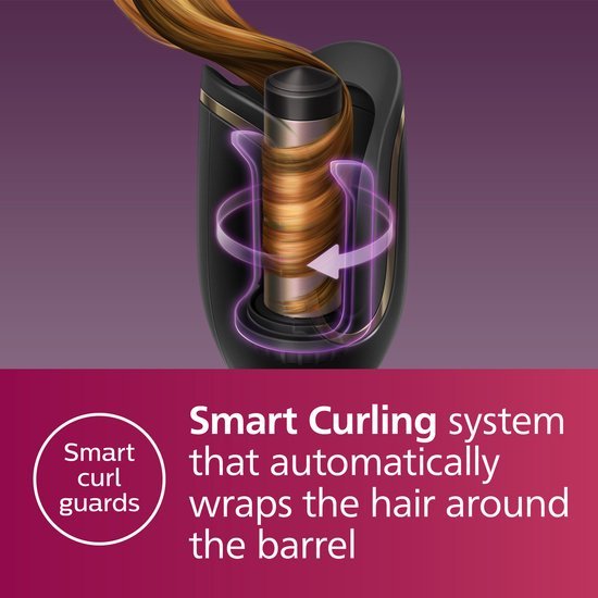 Philips Series 8000 StyleCare Prestige Automatic Curling Iron BHB876/00 Black - MR commerce
