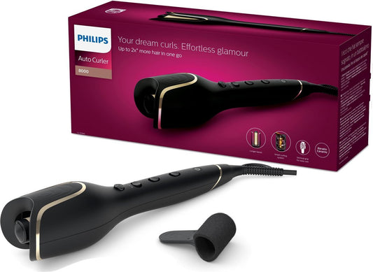 Philips Series 8000 StyleCare Prestige Automatic Curling Iron BHB876/00 Black - MR commerce