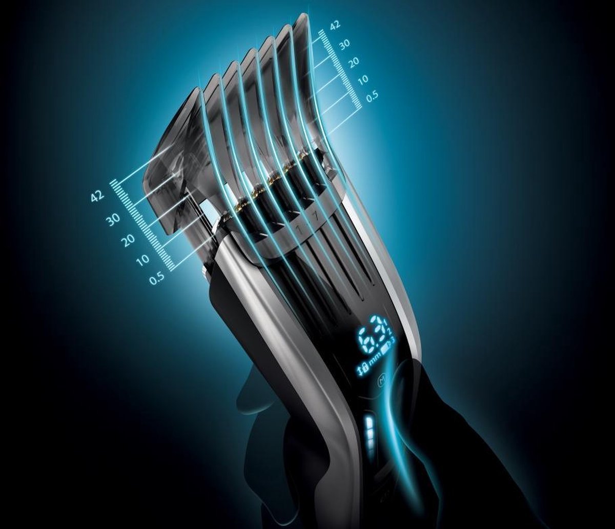 Philips Series 9000 HC9450/20 Tondeuse Zelfslijpende Titaniummesjes Digitale Swipe Interface - MR commerce