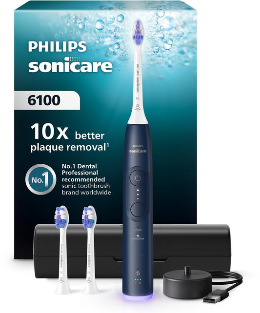 Philips Sonicare 6100 HX7403/01 Series Elektrische Tandenborstel voor Gevoelige Tanden Blauw - MR commerce