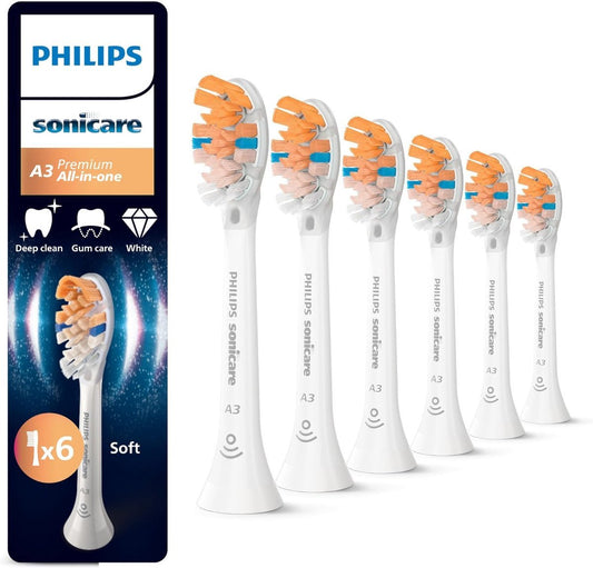 Philips Sonicare A3 HX9096/87 Premium All - in - One Opzetborstels Wit, 6 Stuks - MR commerce