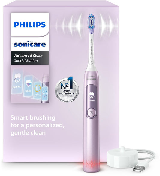 Philips Sonicare Advanced Clean Elektrische Tandenborstel Slim Kleurendisplay Lila - MR commerce