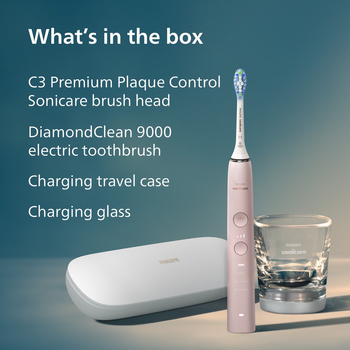 Philips Sonicare DiamondClean 9000 Sonische Elektrische Tandenborstel Lichtroze HX9911/29 - MR commerce