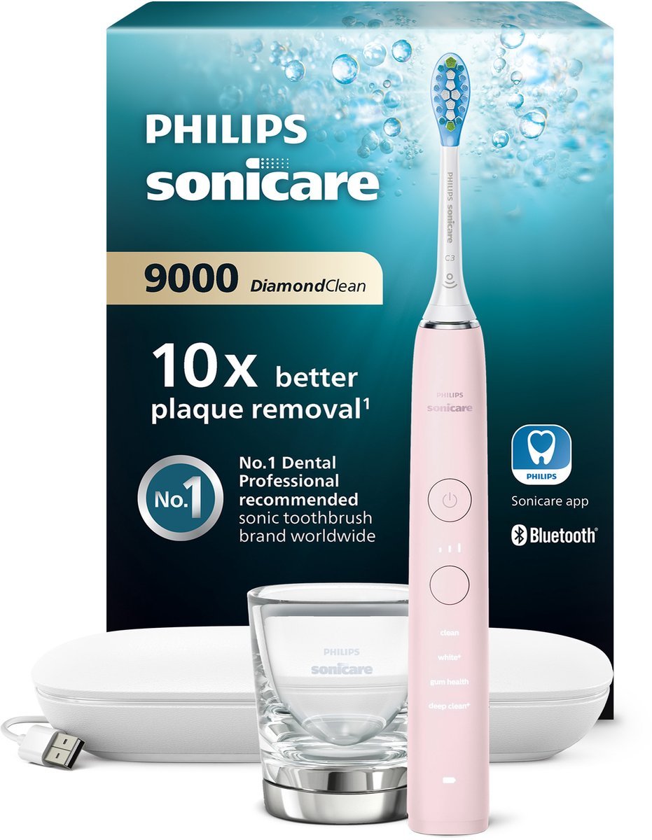 Philips Sonicare DiamondClean 9000 Sonische Elektrische Tandenborstel Lichtroze HX9911/29 - MR commerce