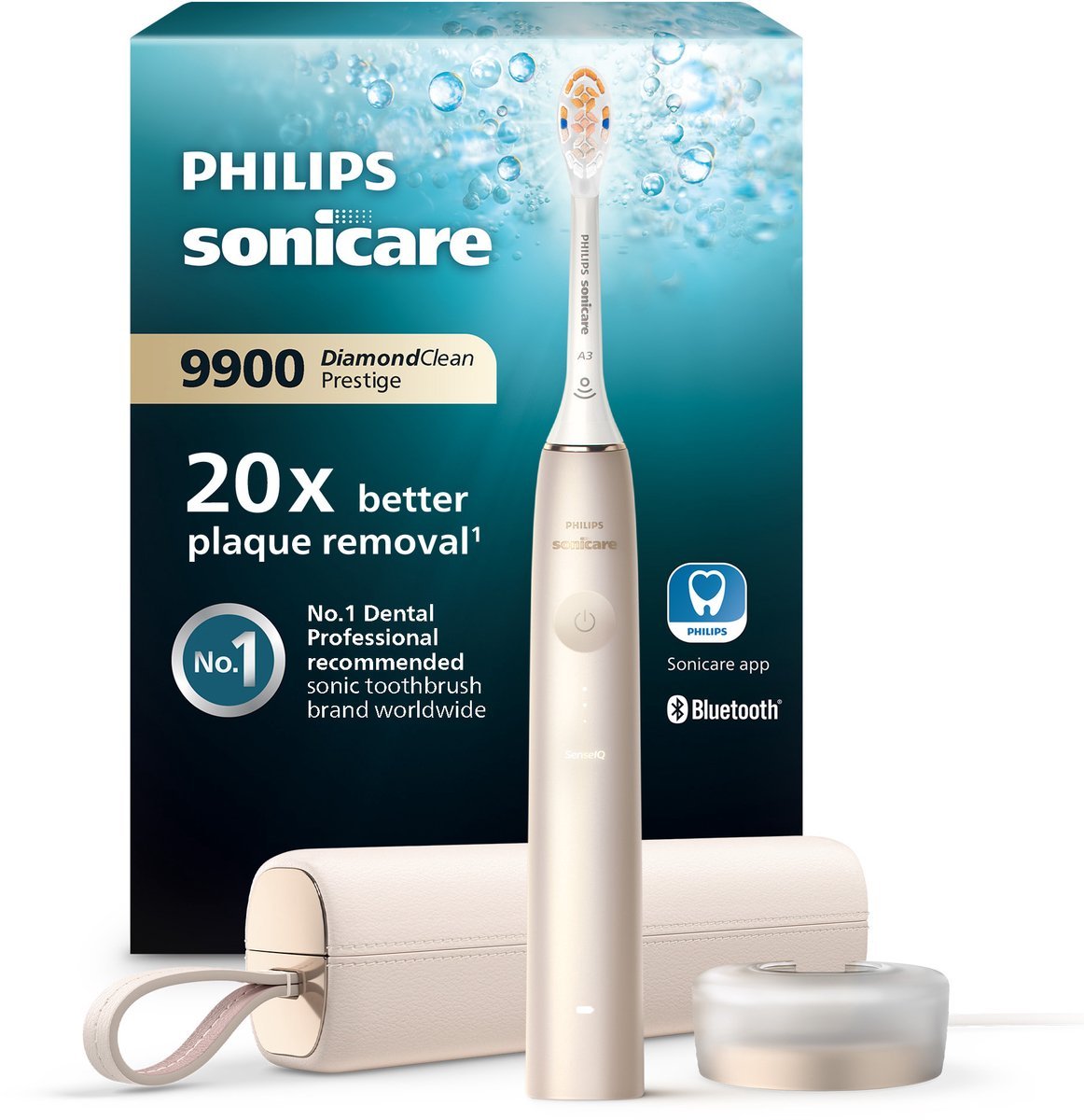 Philips Sonicare DiamondClean Prestige 9900: Slimme Elektrische Tandenborstel met SenseIQ AI | HX9992/11 - MR commerce