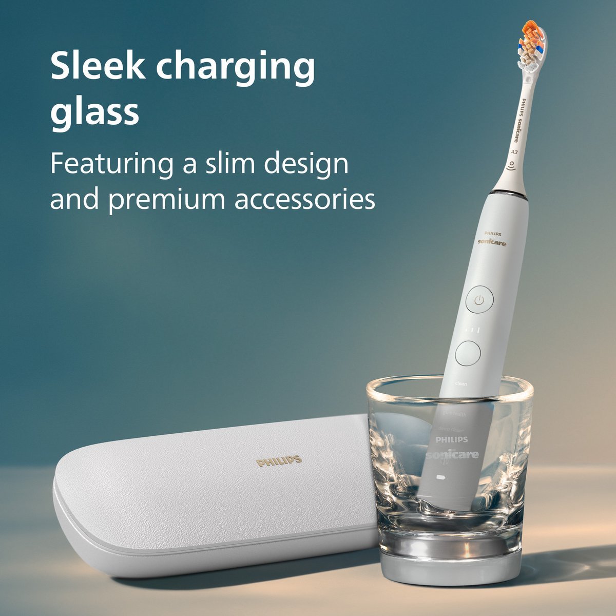 Philips Sonicare DiamondClean Smart 9000 Elektrische Tandenborstel Wit met Oplaadglas - MR commerce