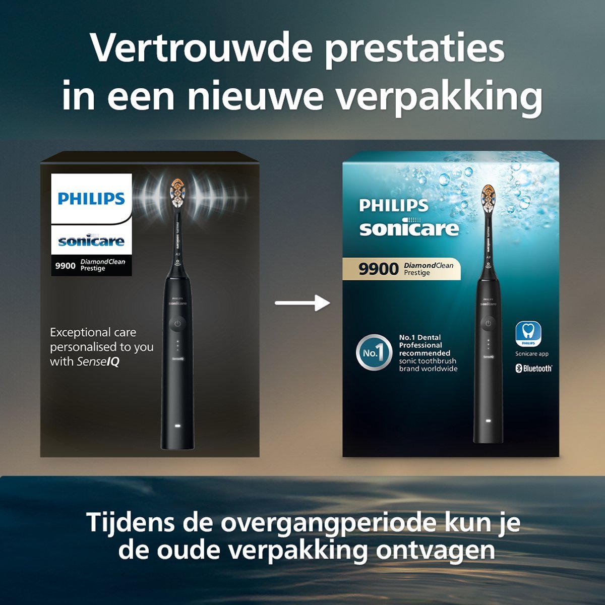 Philips Sonicare DiamondClean Smart 9000 HX9917/88 Elektrische Tandenborstel Wit met Oplaadglas - MR commerce