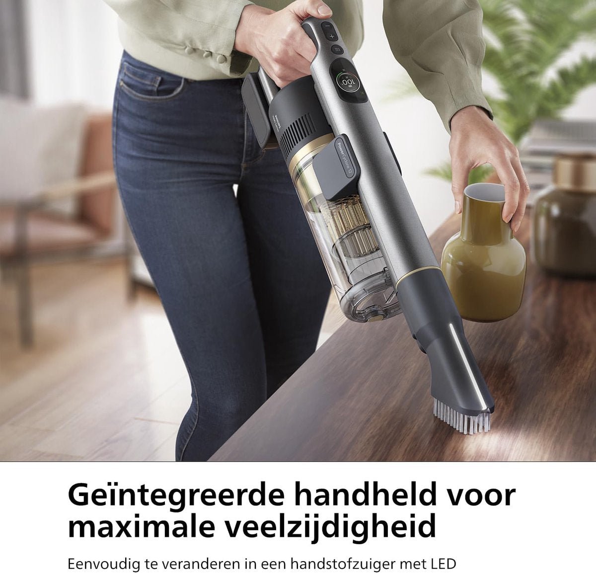 Philips SpeedPro Max Snoerloze Steelstofzuiger: Droog & Nat Reiniging, 80 Min Accu, XC7053/01 - MR commerce