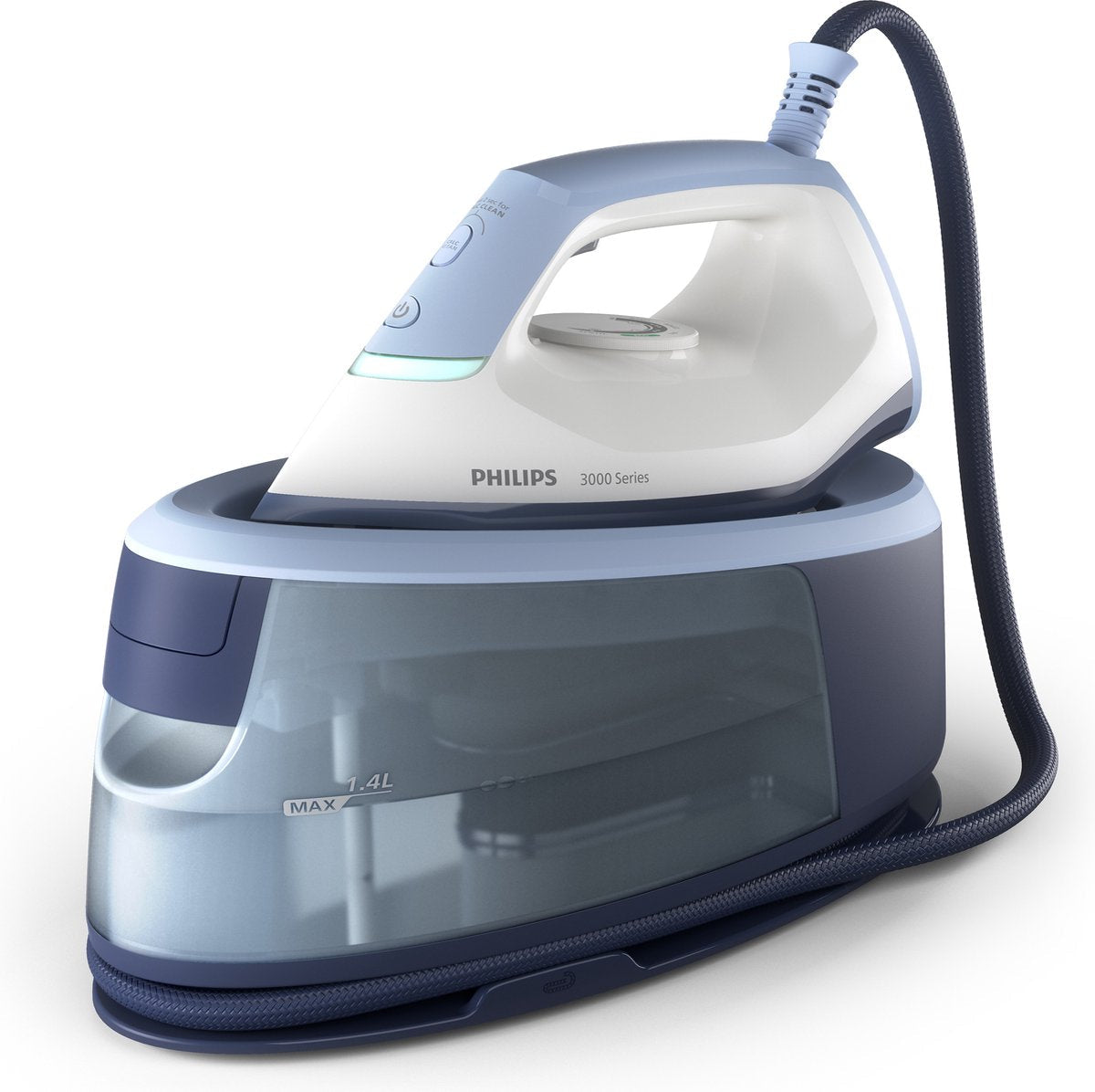 Philips Stoomstrijkijzer Stoomgenerator PSG3000/20 - Snel Warm, Verticaal Strijken, Blauw - MR commerce