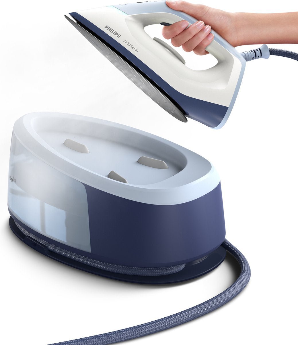 Philips Stoomstrijkijzer Stoomgenerator PSG3000/20 - Snel Warm, Verticaal Strijken, Blauw - MR commerce