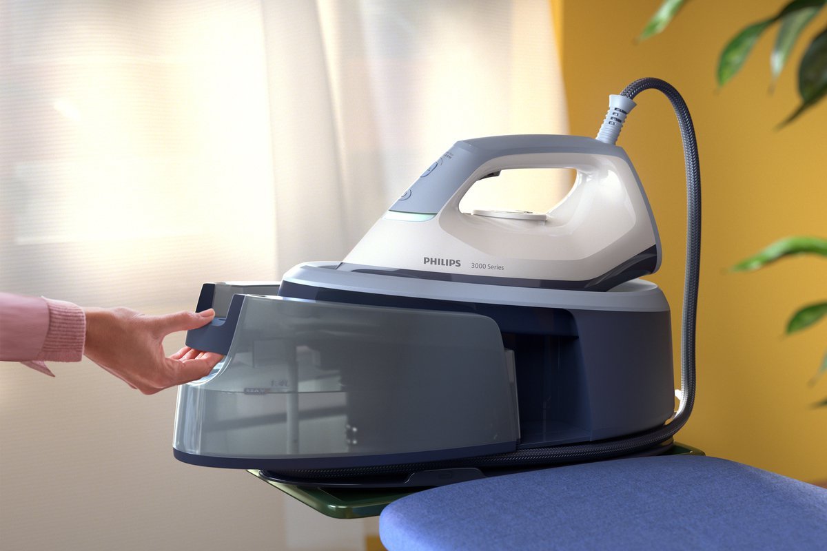 Philips Stoomstrijkijzer Stoomgenerator PSG3000/20 - Snel Warm, Verticaal Strijken, Blauw - MR commerce
