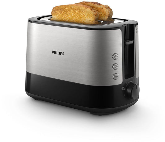 Philips Viva HD2637/90 Broodrooster met Extra Brede Sleuven - Zwart - MR commerce