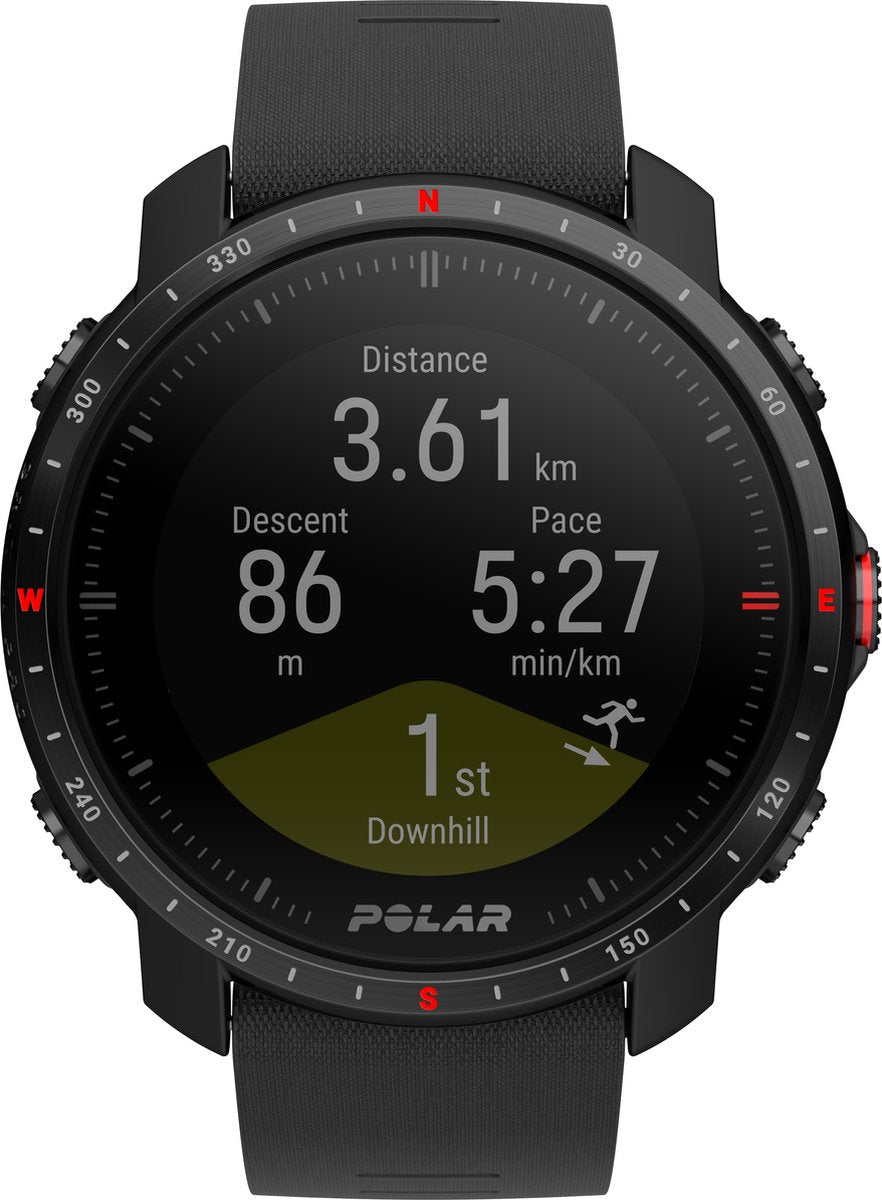 Polar Grit X Pro Premium Outdoor Multisporthorloge: GPS, Saffierglas, Lange Batterijduur, Zwart - MR commerce