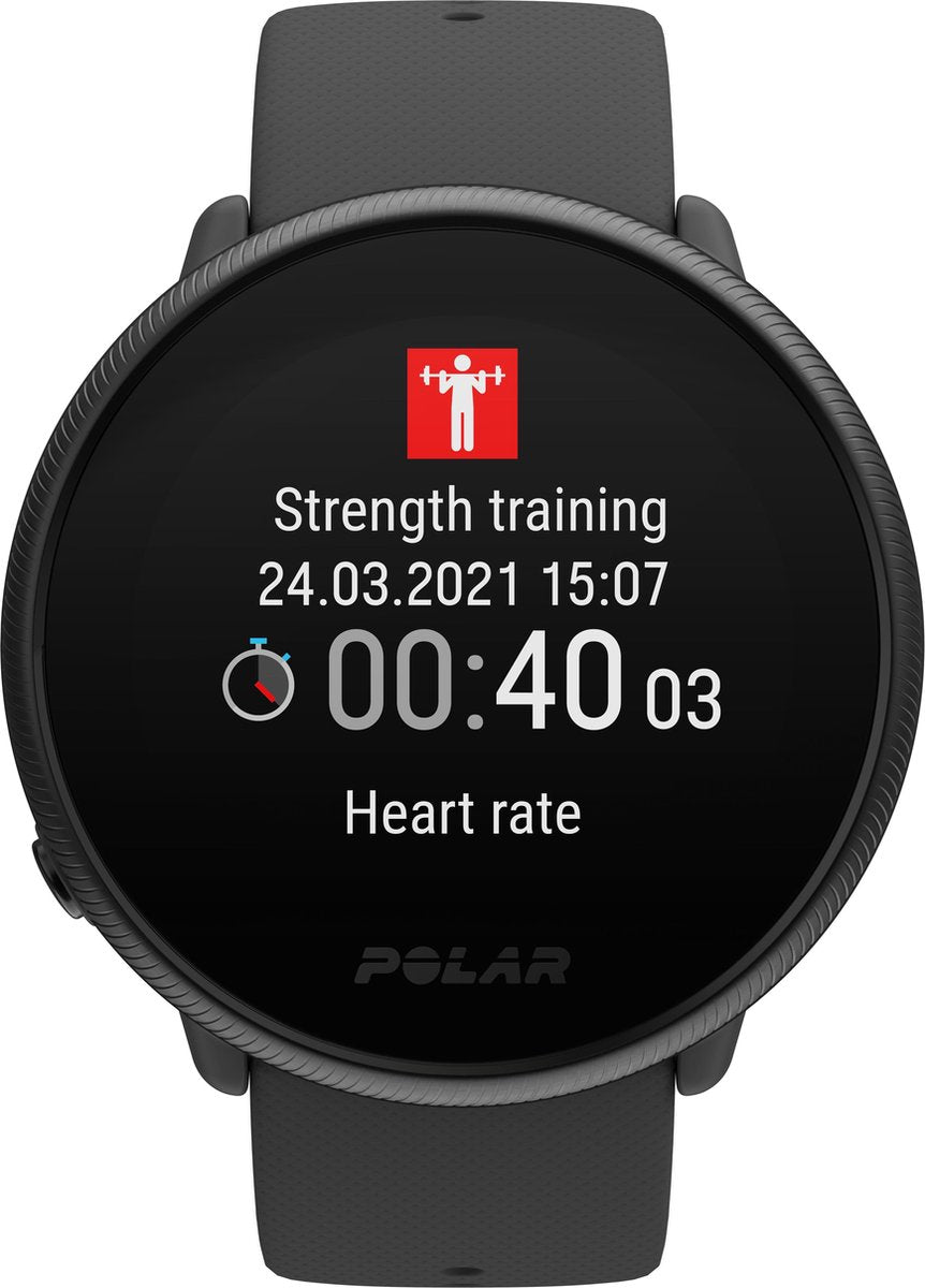 Polar Ignite 2 Fitness Smartwatch met GPS Hartslag Sleep Tracking Zwart/Parel S - L - MR commerce