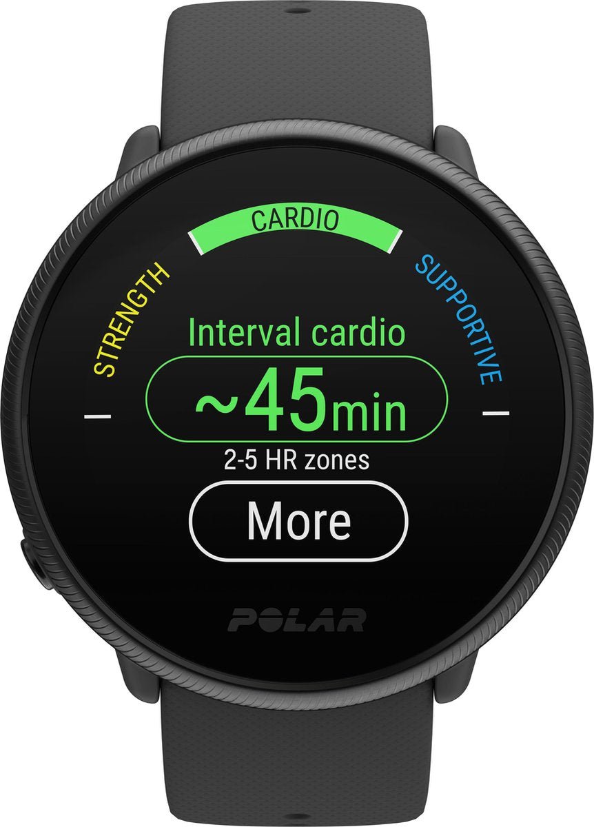 Polar Ignite 2 Fitness Smartwatch met GPS Hartslag Sleep Tracking Zwart/Parel S - L - MR commerce