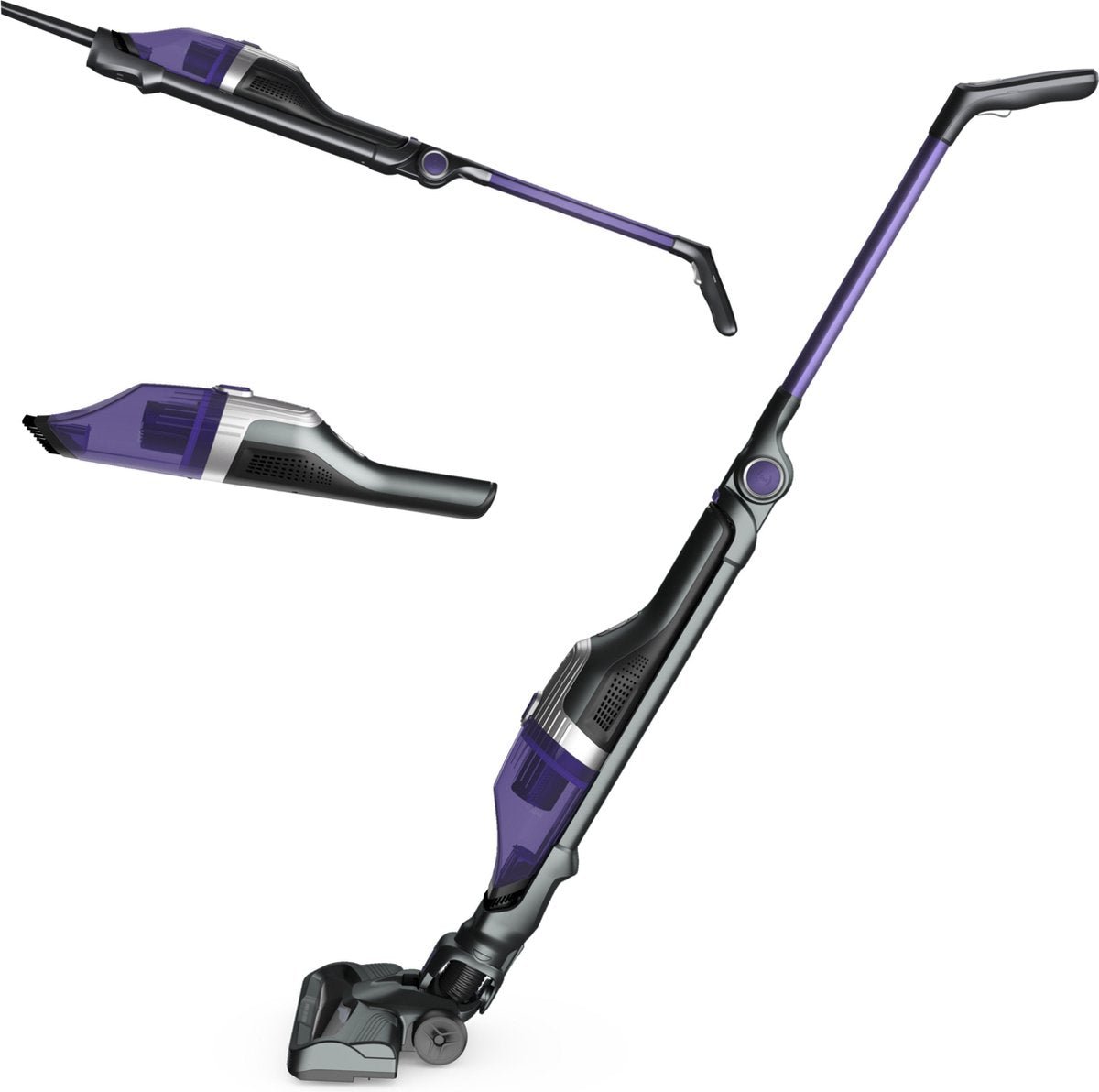 Rowenta X - Trem Compact RH1238 Draadloze Steelstofzuiger - 2 - in - 1 met LED - Zuigmond - MR commerce