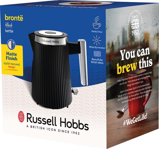 Russell Hobbs Brontë Waterkoker 26750-70 1.7L 2400W Zwart - MR commerce