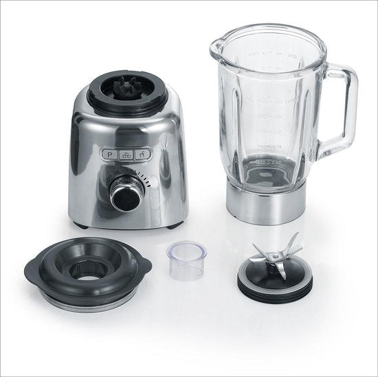 Severin SM 3710 Krachtige Blender: 1000W, 1.5L Glazen Kan, IJs Crush - MR commerce