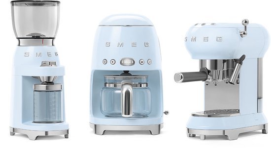 Smeg CGF01 Elektrische Koffiemolen met 30 Maalstanden Pastelblauw - MR commerce