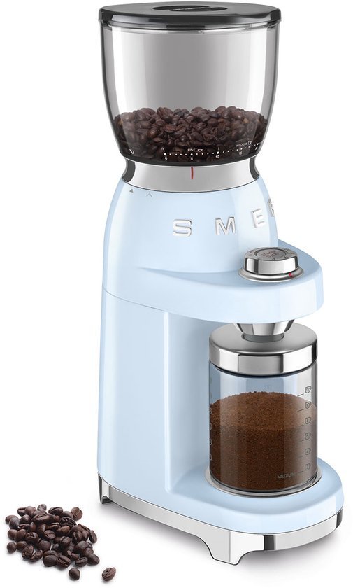 Smeg CGF01 Elektrische Koffiemolen met 30 Maalstanden Pastelblauw - MR commerce