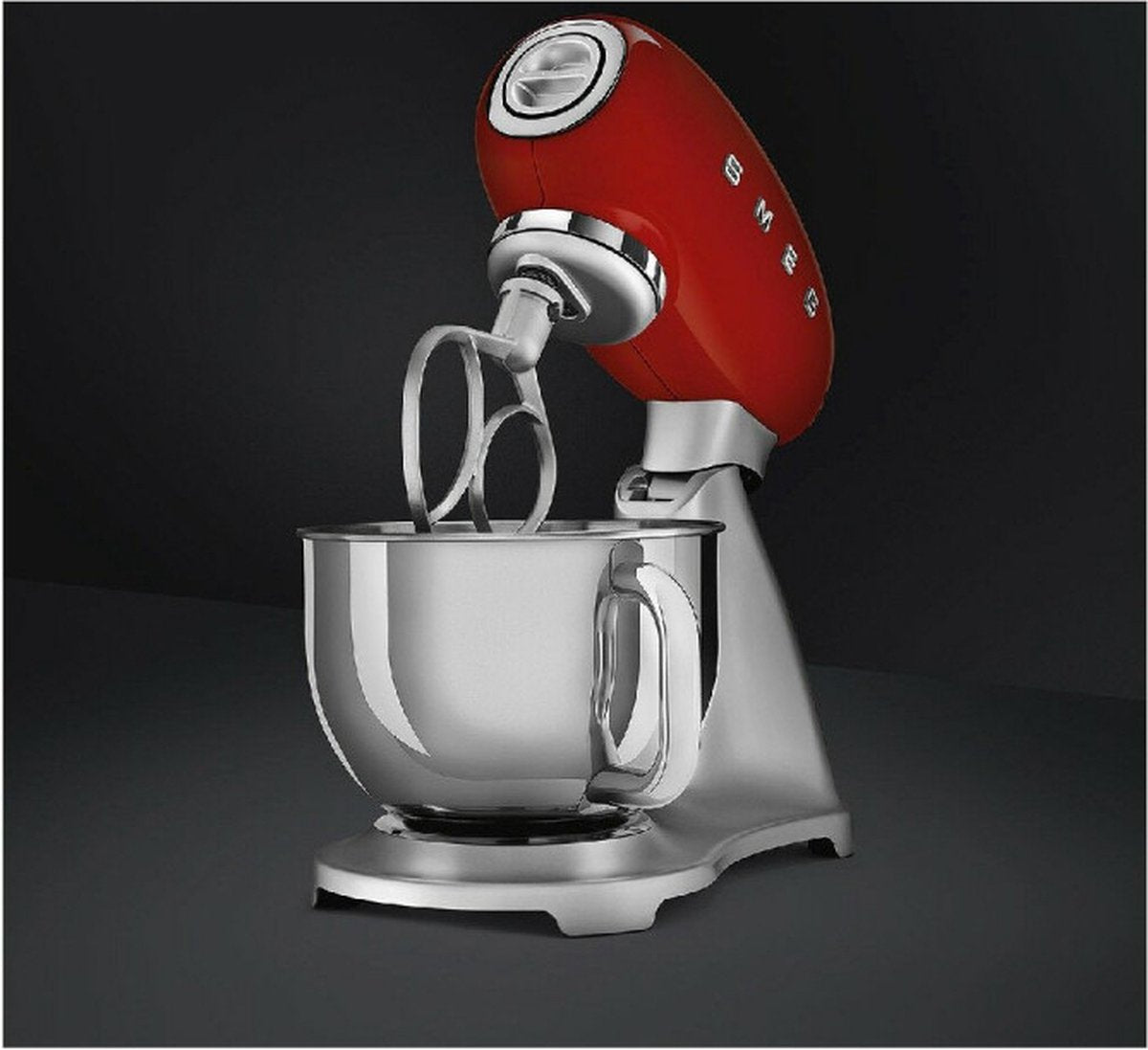 Smeg SMF02RDEU Keukenmachine 800W 4.8L RVS Mengkom Rood - MR commerce
