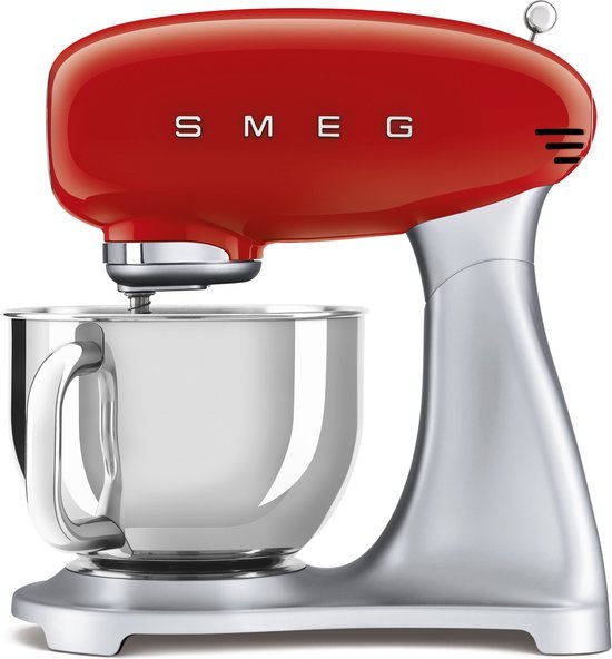 Smeg SMF02RDEU Keukenmachine 800W 4.8L RVS Mengkom Rood - MR commerce