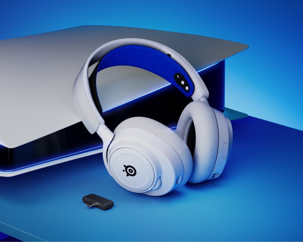 SteelSeries Arctis Nova 7P Draadloze Gaming Headset voor PlayStation - Wit - MR commerce