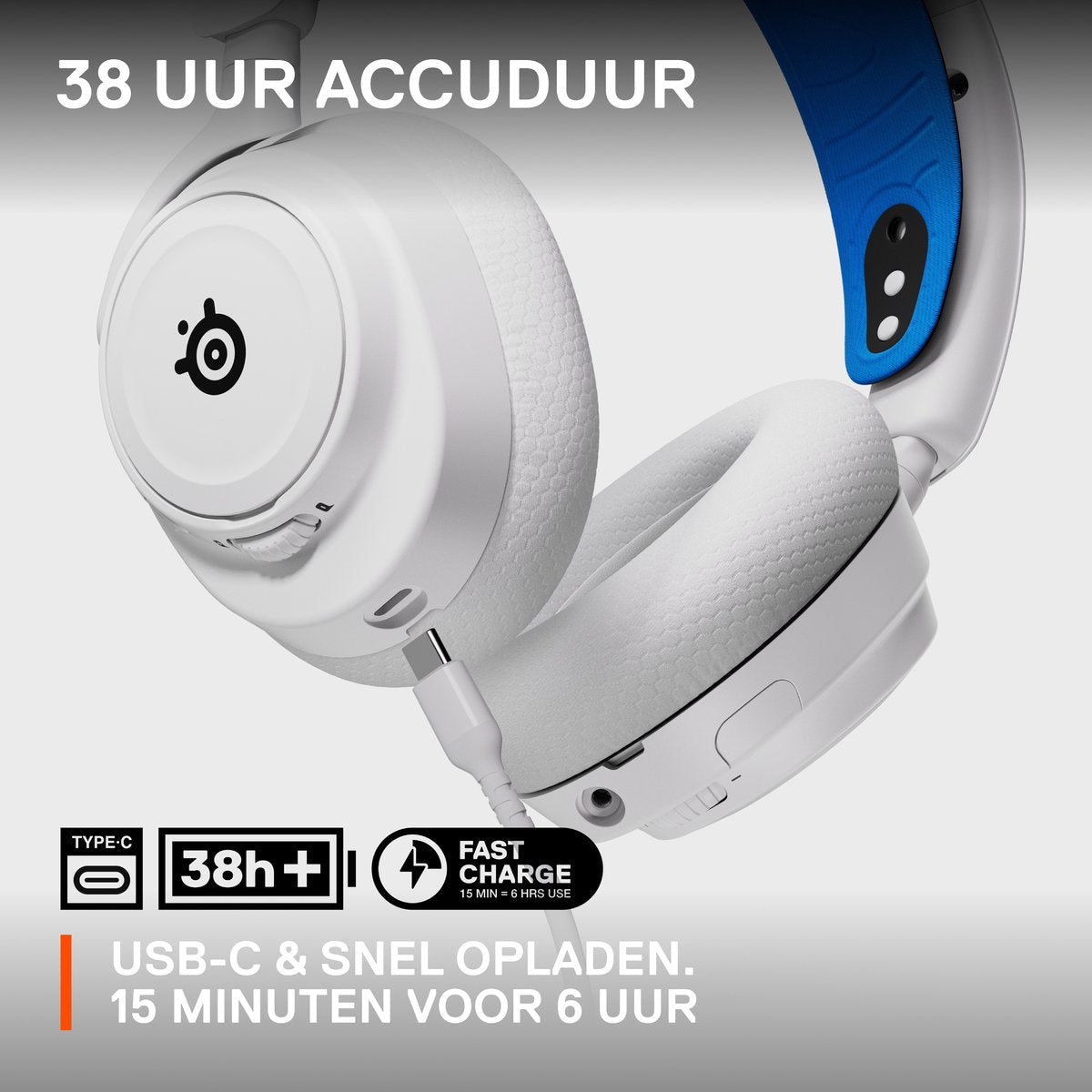 SteelSeries Arctis Nova 7P Draadloze Gaming Headset voor PlayStation - Wit - MR commerce